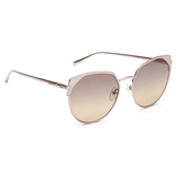 Longchamp Brown Gradient Lens Modified Rectangle Sunglass Full Rim Rose Gold Frame With 100% Uv Protection - Lo 102 770 58 S