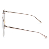 Longchamp Brown Gradient Lens Modified Rectangle Sunglass Full Rim Rose Gold Frame With 100% Uv Protection - Lo 102 770 58 S