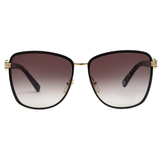 Longchamp Brown Gradient Lens Tea Cup Sunglass Full Rim Gold Frame With 100% Uv Protection - Lo 103 720 58 S