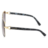 Longchamp Brown Gradient Lens Tea Cup Sunglass Full Rim Gold Frame With 100% Uv Protection - Lo 103 720 58 S