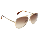 Longchamp Brown Gradient Lens Aviator Sunglass Full Rim Gold Bourbon Frame With 100% Uv Protection - Lo 104 717 61 S