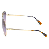 Longchamp Green Lens Aviator Sunglass Full Rim Gold Frame  - 886895347556