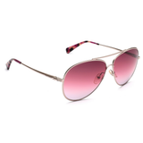 Longchamp Purple Lens Aviator Sunglass Full Rim Rose Gold Frame  - 886895347570