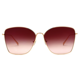 Longchamp Brown Gradient Lens Square Sunglass Full Rim Rose Gold Frame With 100% Uv Protection - Lo 117 770 60 S