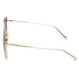 Longchamp Brown Gradient Lens Square Sunglass Full Rim Rose Gold Frame With 100% Uv Protection - Lo 117 770 60 S