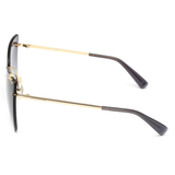 Longchamp Blue Lens Cat Eye Sunglass Rimless Gold Frame  - 886895428293