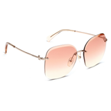 Longchamp Brown To Blue Lens Rectangle Sunglass Full Rim Rose Gold Frame With 100% Uv Protection - Lo 127 770 60 S