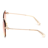 Longchamp Brown To Blue Lens Rectangle Sunglass Full Rim Rose Gold Frame With 100% Uv Protection - Lo 127 770 60 S