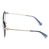 Longchamp Blue Lens Rectangle Sunglass Rimless Gold Frame With 100% Uv Protection - Lo 128 719 58 S