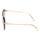 Longchamp Smoke Lens Rectangle Sunglass Rimless Rose Gold Frame With 100% Uv Protection - Lo 128 770 58 S