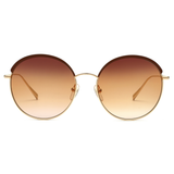 Longchamp Brown Gradient Lens Aviator Sunglass Rimless Gold Frame With 100% Uv Protection - Lo 131 718 56 S
