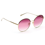 Longchamp Purple Lens Aviator Sunglass Rimless Matt Wine Frame  - 886895452151