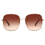 Longchamp Brown Gradient Lens Square Sunglass Full Rim Gold Frame With 100% Uv Protection - Lo 159 722 59 S