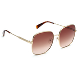 Longchamp Brown Gradient Lens Square Sunglass Full Rim Gold Frame With 100% Uv Protection - Lo 159 722 59 S