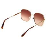 Longchamp Brown Gradient Lens Square Sunglass Full Rim Gold Frame With 100% Uv Protection - Lo 159 722 59 S