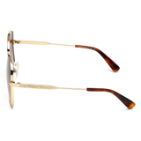 Longchamp Brown Gradient Lens Square Sunglass Full Rim Gold Frame With 100% Uv Protection - Lo 159 722 59 S