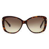 Longchamp Green Lens Modified Rectangle Sunglass Full Rim Dark Havana Frame With 100% Uv Protection - Lo 616 213 56 S