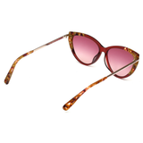 Longchamp Pink Lens Cat Eye Sunglass Full Rim Ruby Frame With 100% Uv Protection - Lo 637 611 56 S