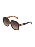 Maxmara Brown Lens Butterfly Sunglass Full Rim Brown Frame With No Uv Protection - Mm0056 50F