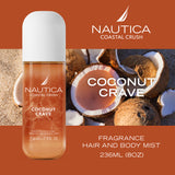 Nautica Coastal Crush Coconut Crave Fragrance Hair & Body Mist 236ml