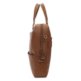 Perquisite Perry Dark Tan Laptop Briefcase
