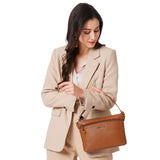 Perquisite Taylor Dark Tan Shoulder Bag