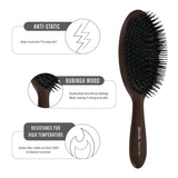 Janeke Professional Wooden Hair Brush (Pack of 4)
