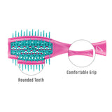 Janeke Professional Fuchsia & Turquoise Ventilated Tulip Brush