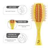 Janeke Professional Orange & Fuchsia Vented Tulip Brush