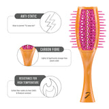 Janeke Orange & Fuchsia Tulip Brush (Pack of 4)