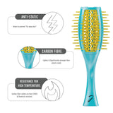 Janeke Turquoise & Yellow Tulip Brush (Pack of 4)