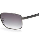 Police Matt Dark Gun Lens Rectangular Sunglass Full Rim Matt Dark Gun Frame With 100% Uv Protection - Spla54588H5Sg