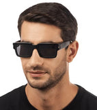 Police Shiny Brown Demi-Shiny Dark Gun Lens Rectangular Sunglass Full Rim Shiny Brown Demi-Shiny Dark Gun Frame With 100% Uv Protection - Sple1453722Sg