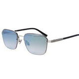 Police Shiny Silver Lens Square Sunglass Full Rim Shiny Silver Frame With 100% Uv Protection - Sple1654579Vsg