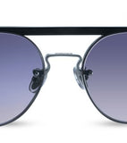 Police Shiny Silver-Shiny Black Lens Oval Sunglass Full Rim Shiny Silver-Shiny Black Frame With 100% Uv Protection - Sple1957579Sg