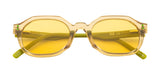 Seesaw Light Yellow Lens Geometric Sunglass Full Rim Yellow Frame With 100% Uv Protection - Ss 1081 C5