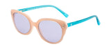 Seesaw Light Blue Lens Cat Eye Sunglass Full Rim Peach Frame With 100% Uv Protection - Ss 1083 C4
