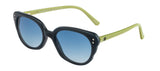 Seesaw Light Blue  Lens Cat Eye Sunglass Full Rim Black  Frame With 100% Uv Protection - Ss 1083 C5
