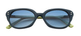 Seesaw Light Blue  Lens Cat Eye Sunglass Full Rim Black  Frame With 100% Uv Protection - Ss 1083 C5