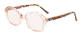 Seesaw Light Pink Lens Geometric Sunglass Full Rim Crystal Frame With 100% Uv Protection - Ss 1086 C6