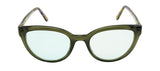 Seesaw Transparent Lens Cat Eye Sunglass Full Rim Green Frame With 100% Uv Protection - Ss 1087 C4