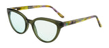 Seesaw Transparent Lens Cat Eye Sunglass Full Rim Green Frame With 100% Uv Protection - Ss 1087 C4