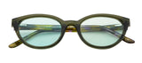 Seesaw Transparent Lens Cat Eye Sunglass Full Rim Green Frame With 100% Uv Protection - Ss 1087 C4