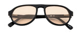 Seesaw Light Brown  Lens Aviator Sunglass Full Rim Black  Frame With 100% Uv Protection - Ss 1088 C2