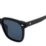 SeeSaw Unisex Blue Lens Black Square Sunglasses with 100% UV Protection - SS 3522 C1 48/17