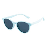 SeeSaw Unisex Blue Lens Light Blue Round Sunglasses with 100% UV Protection - SS 3526 C3 47/18