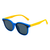 SeeSaw Unisex Blue Lens Blue Square Sunglasses with 100% UV Protection - SS 3528 C2 56/15