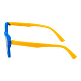 SeeSaw Unisex Blue Lens Blue Square Sunglasses with 100% UV Protection - SS 3528 C2 56/15