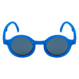 SeeSaw Unisex Blue Lens Navy Blue Round Sunglasses with 100% UV Protection - SS 3530 C3 40/23