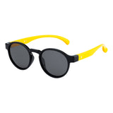 SeeSaw Unisex Blue Lens Black Round Sunglasses with 100% UV Protection - SS 3534 C2 44/20